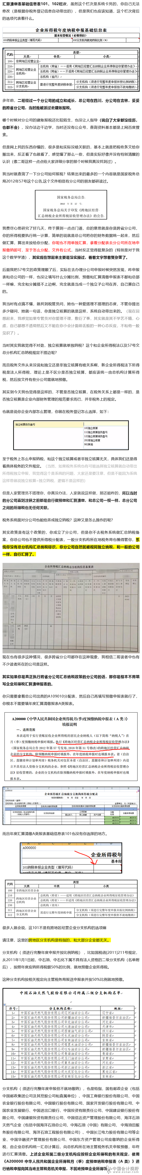 汇算第六弹！我是分公司，怎么汇算清缴1