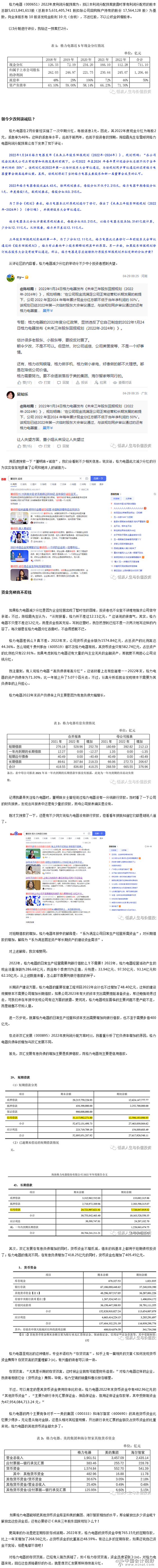 格力电器2022年度利润分配预案点评