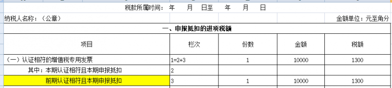 增值税申报十四弹！一般纳税人附表二，前期认证相符且本期申报抵扣