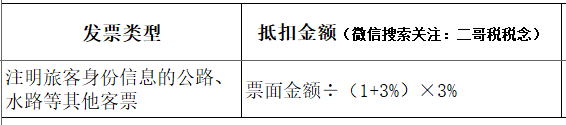 Part.2  火车票作为购进旅客运输费用的一种的电子化其实算是比较迟到的了，除了火车，其实其他的包括飞机、公路客运的发票都逐步电子化了。  比如飞机票，我们取得比较多的是航空运输电子客票行程单。  图片  图片  这张航空运输电子客票行程单，可以抵扣的税额  =（670+30）/1.09*0.09=57.80  申报表填写如下：  图片  电子化后，我们也可以取得全电发票的飞机票报销和抵扣凭证。  图片  而对于这张全电发票，我们也可以直接勾选抵扣，抵扣金额就是票面的税额105.69。  Part.3  除了火车、飞机外其他客票，比如公路客运。  以前我们经常取得的是这种纸质的机打发票。  图片  如果想抵扣，那就需要按照票面金额进行计算再填写申报表。  图片  那么这张发票可以抵扣的税额=  30/1.03*0.03=0.87  申报填写如下：  图片  而现在，电子化后，你可能更多时候会取得电子普通发票。  如图：  图片  图片  这种电子发票可以抵扣票面注明的税额，不用由纳税人计算拆分了，但是这种电子发票依旧不能勾选。  不知道全电发票下的旅客运输发票电子发票，是否可以纳入勾选抵扣，我想这个可能性也是非常大的，标签化管理，这类标签的电子发票直接勾选，就像全电发票下标签为农产品自产自销的一个道理。  图片  所以，取得的地铁增值税电子普通发票是可以抵扣的，直接按照发票上注明的税额填写申报表即可。  当然最后二哥还是要补充一句，如果用于个人消费等不能抵扣的项目自然也是不能抵扣的，前文的前提条件是企业员工正常的出行费用，属于企业的支出发生的出行费用。  为什么地铁发票有3%，又有9%呢？  这个也很好理解，作为运输服务，一般税率就是9%，而地铁运输又属于公共交通运输服务，按规定有简易计税政策，简易计税是3%。  图片