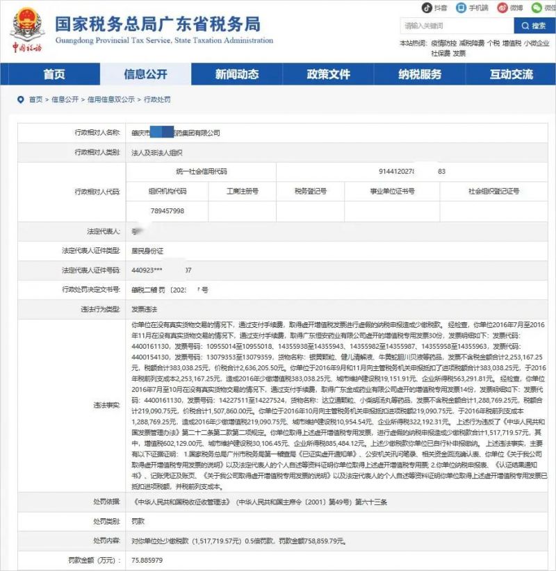 中药材收购业务虚开高达16.8亿元,医药企业税务风险日益攀升