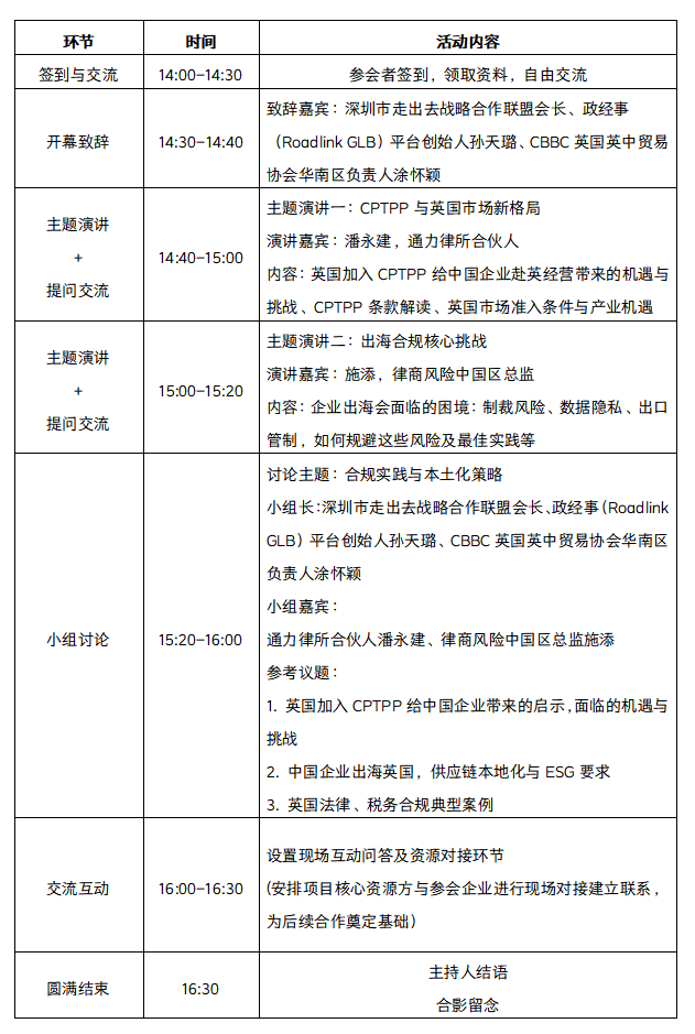 【活动通知·深圳】破局出海合规,共拓英国机遇:CPTPP框架下的中国企业与英国市场 2025年04月02日
